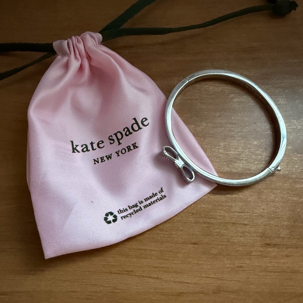 Kate Spade Silver Bow Bangle Bracelet